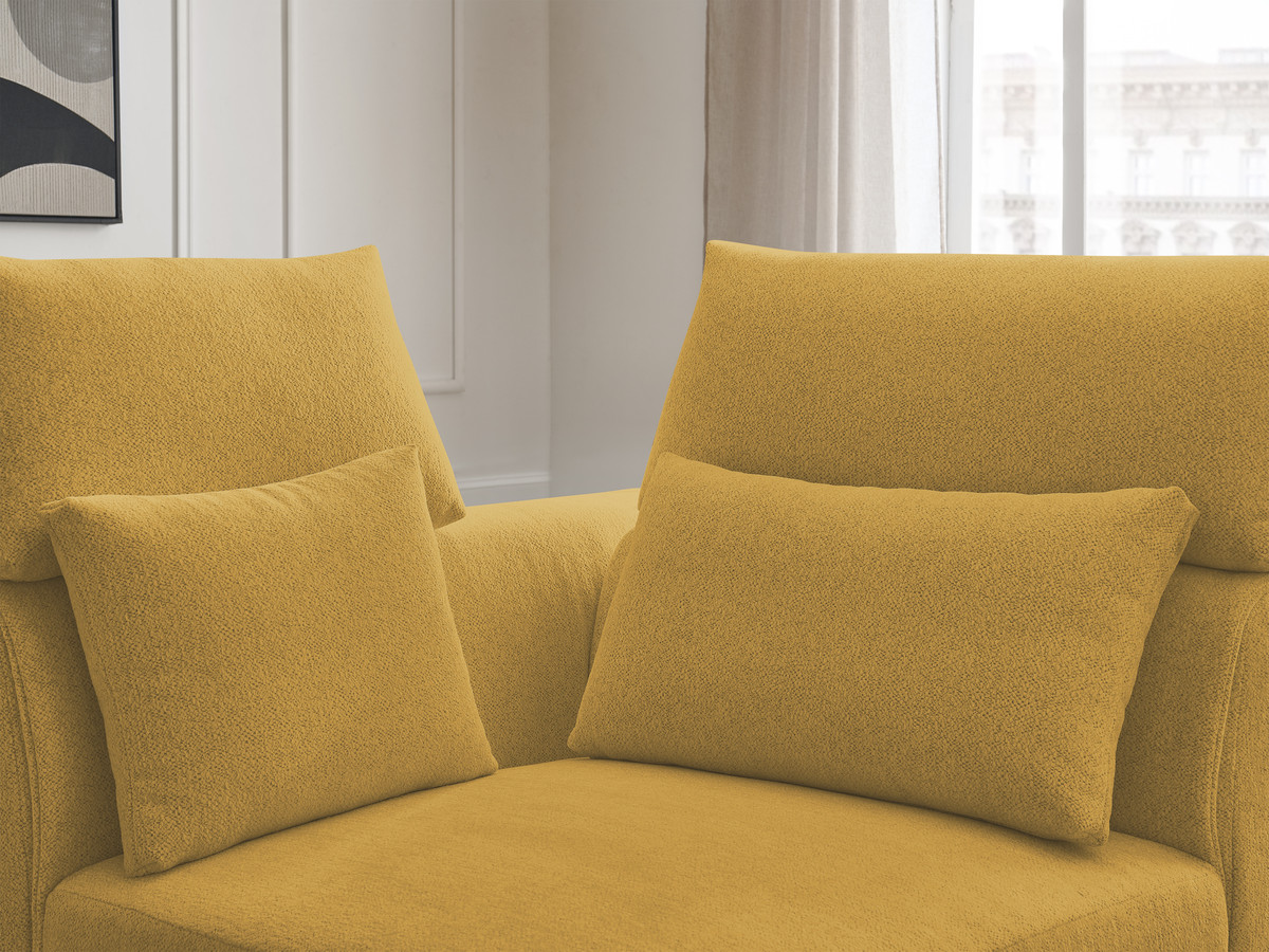 Hoekmeubel met hoofdsteun voor modulaire bank JANA in gemêleerde stof