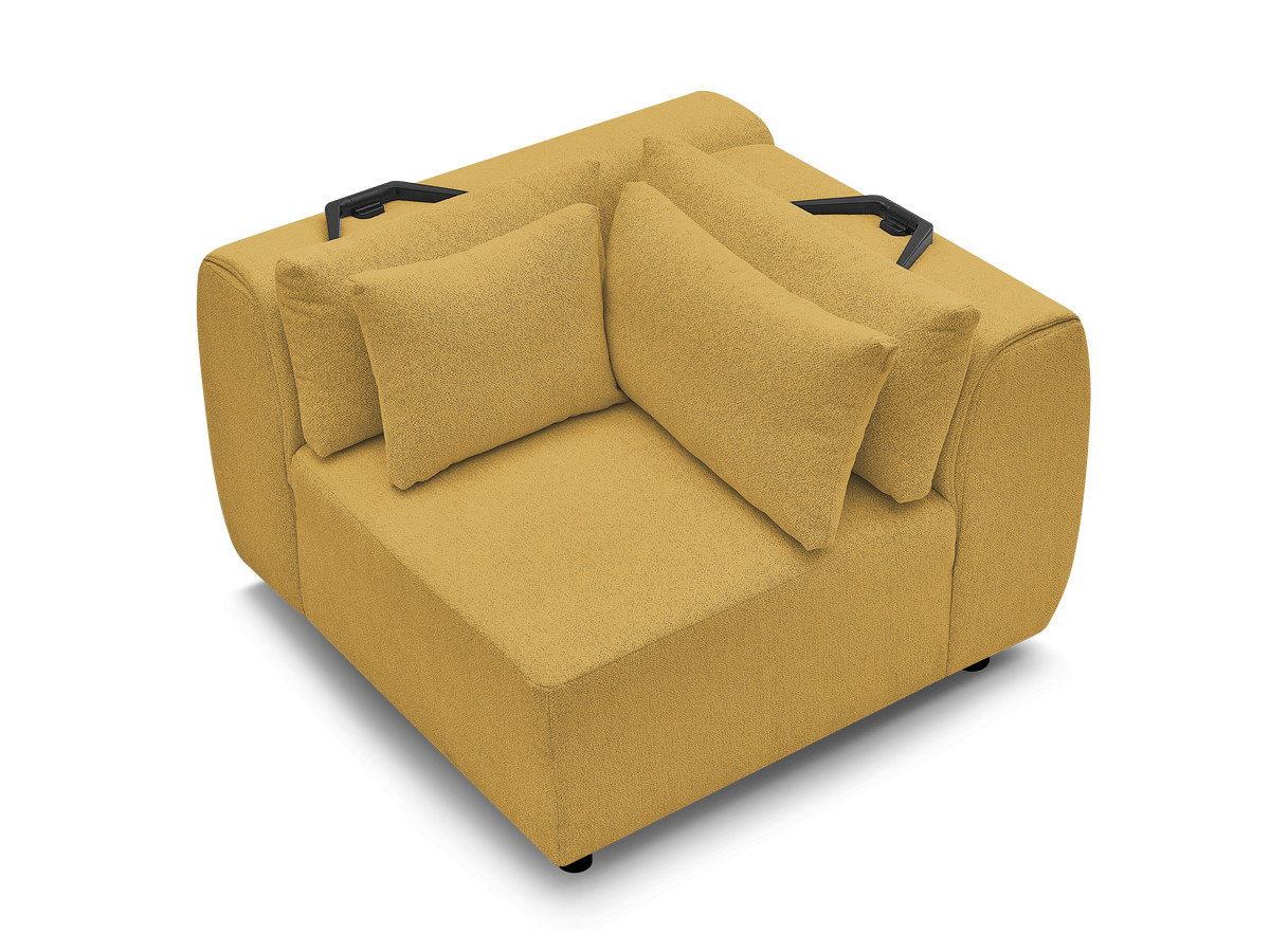 Hoekmeubel met hoofdsteun voor modulaire bank JANA in gemêleerde stof