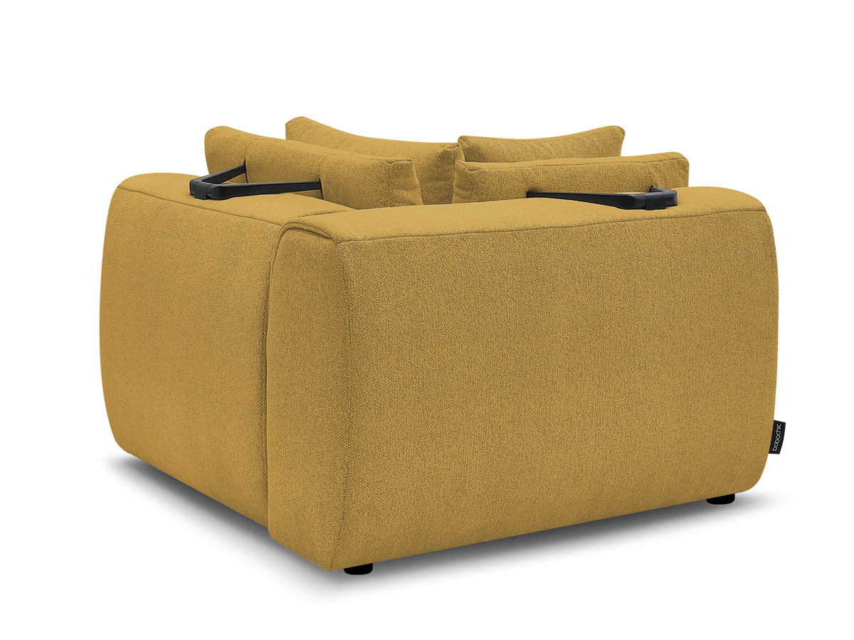 Hoekmeubel met hoofdsteun voor modulaire bank JANA in gemêleerde stof