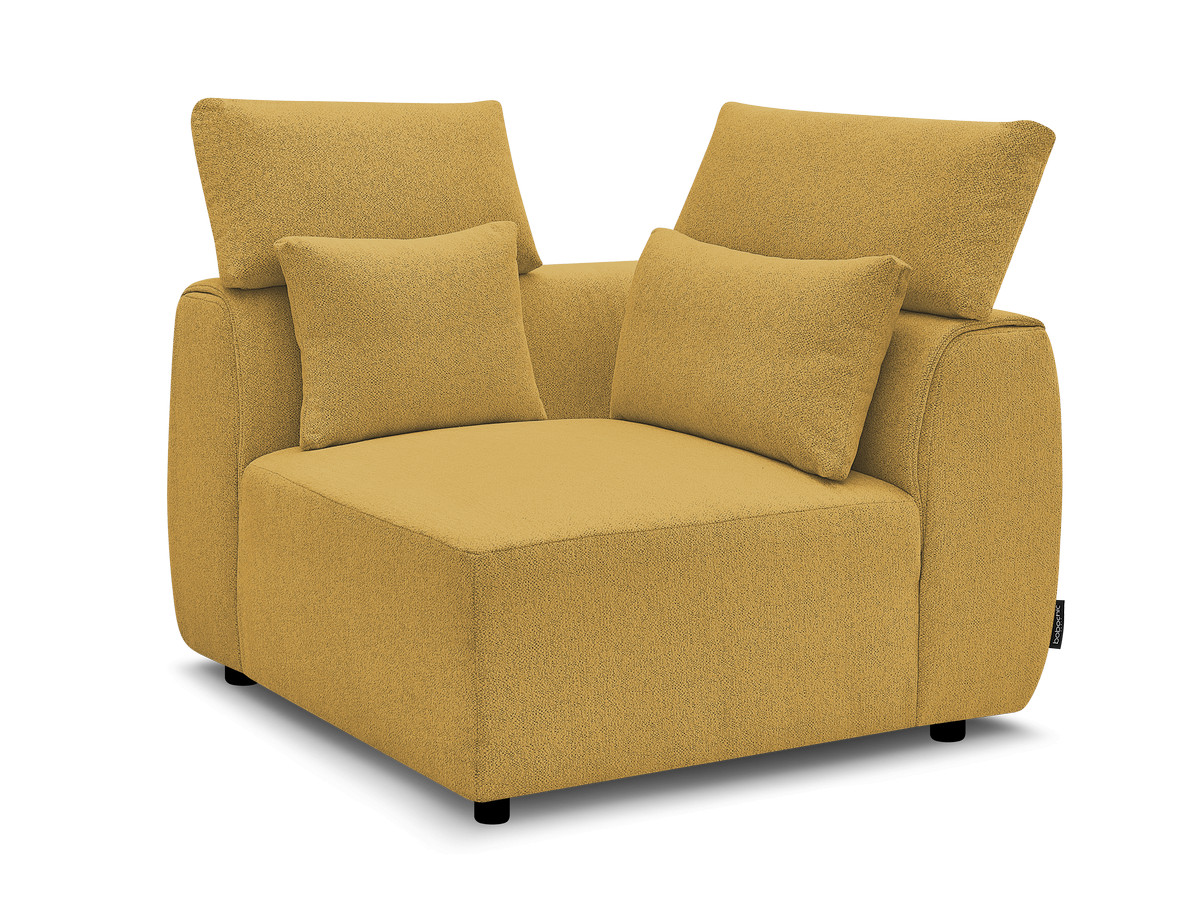 Hoekmeubel met hoofdsteun voor modulaire bank JANA in gemêleerde stof