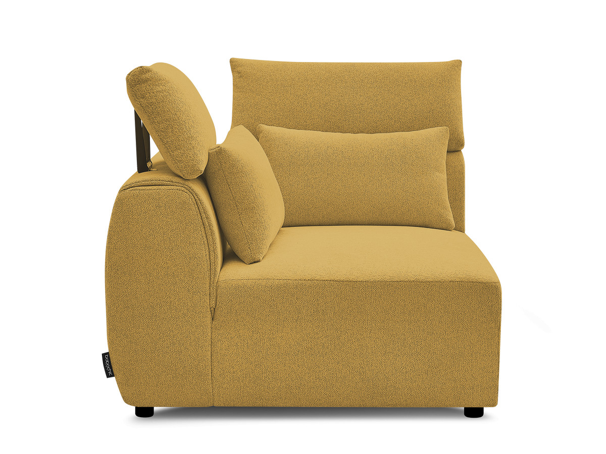 Hoekmeubel met hoofdsteun voor modulaire bank JANA in gemêleerde stof