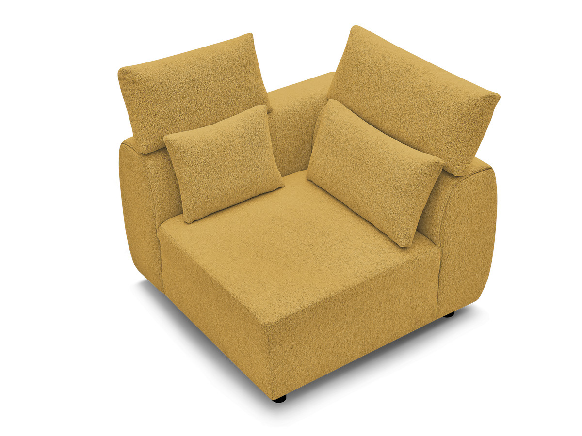 Hoekmeubel met hoofdsteun voor modulaire bank JANA in gemêleerde stof