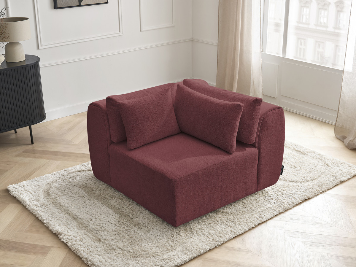 Hoekmeubel met hoofdsteun voor modulaire bank JANA in gemêleerde stof