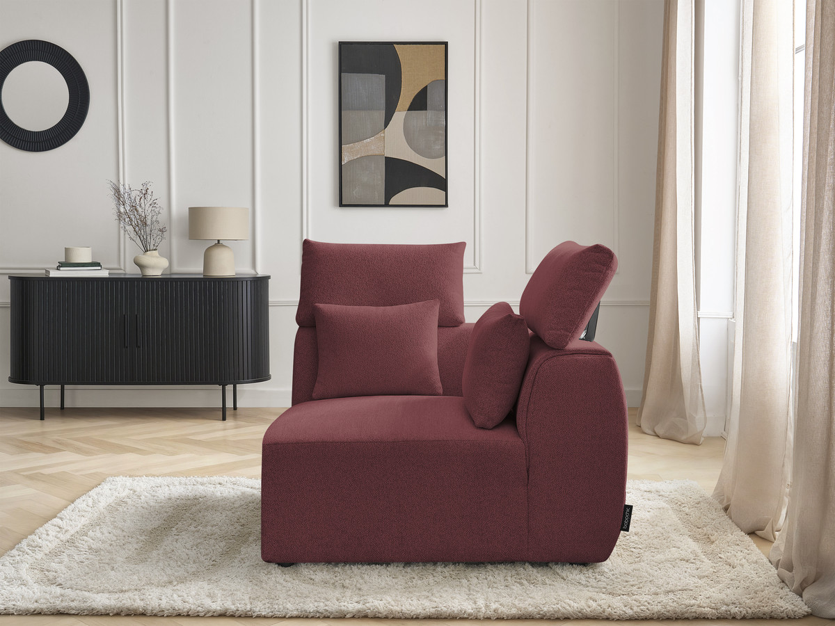 Hoekmeubel met hoofdsteun voor modulaire bank JANA in gemêleerde stof