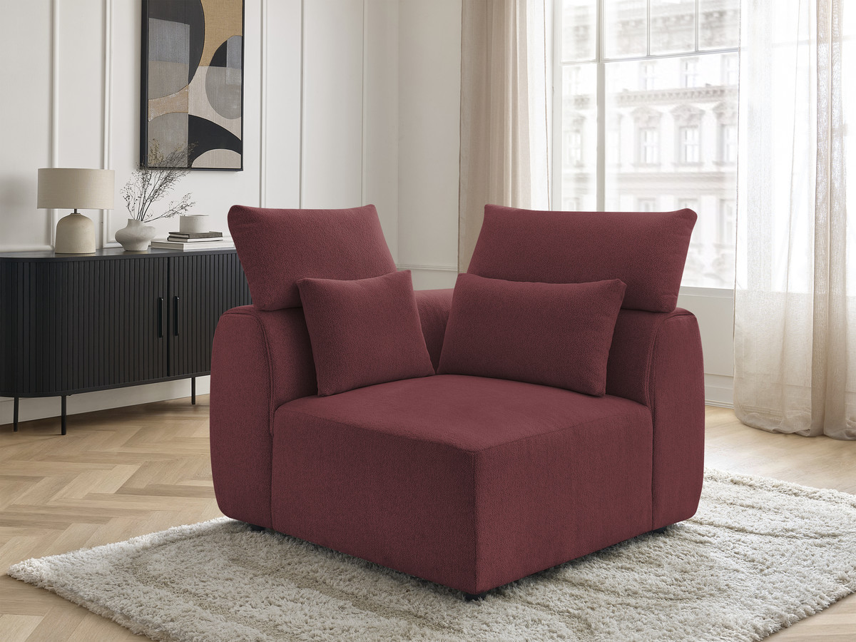 Hoekmeubel met hoofdsteun voor modulaire bank JANA in gemêleerde stof