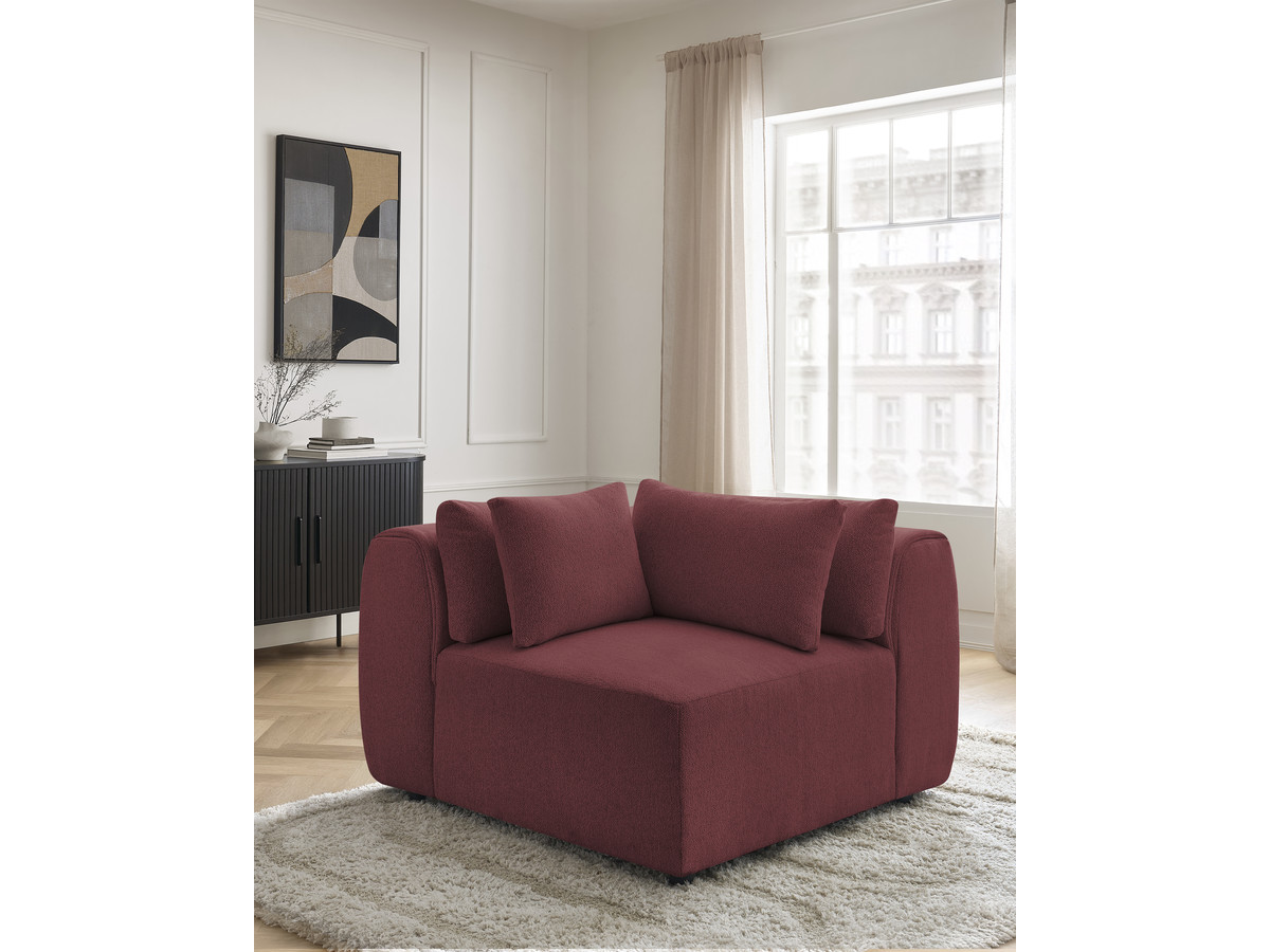 Hoekmeubel met hoofdsteun voor modulaire bank JANA in gemêleerde stof