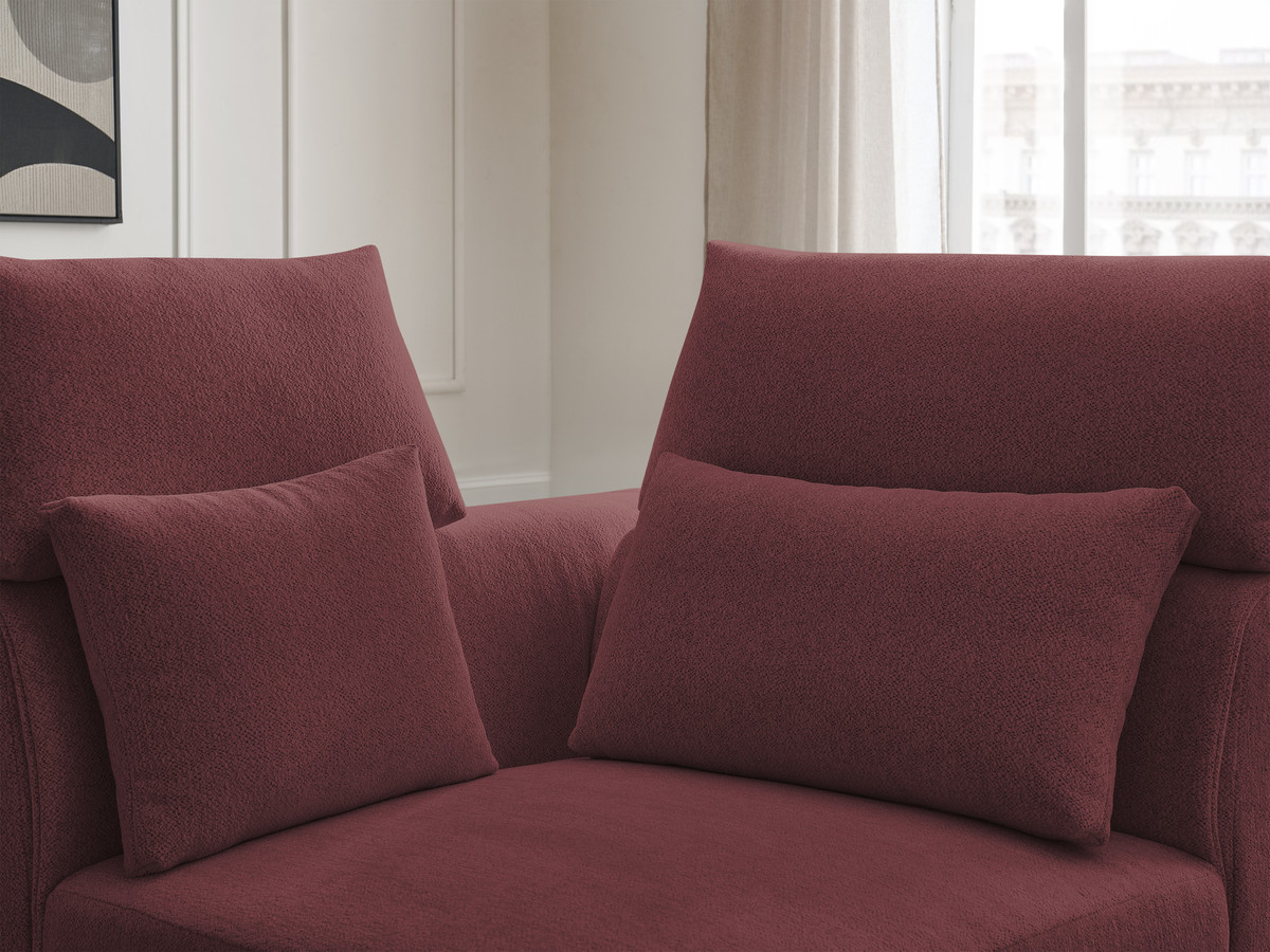 Hoekmeubel met hoofdsteun voor modulaire bank JANA in gemêleerde stof