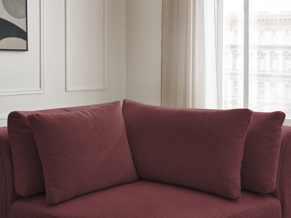 Hoekmeubel met hoofdsteun voor modulaire bank JANA in gemêleerde stof