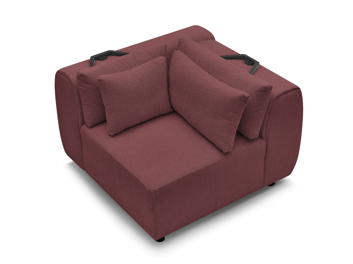 Hoekmeubel met hoofdsteun voor modulaire bank JANA in gemêleerde stof