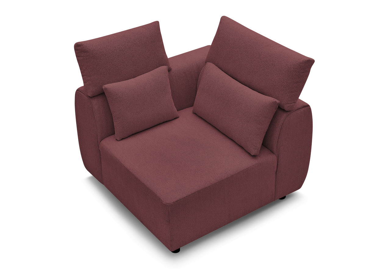 Hoekmeubel met hoofdsteun voor modulaire bank JANA in gemêleerde stof