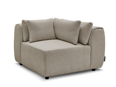 Angle avec têtière pour canapé modulable JANA tissu chiné