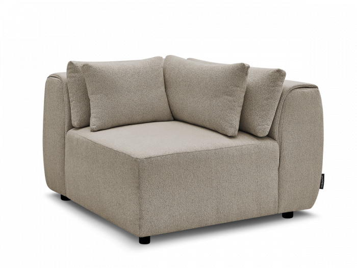 Angle avec têtière pour canapé modulable JANA tissu chiné