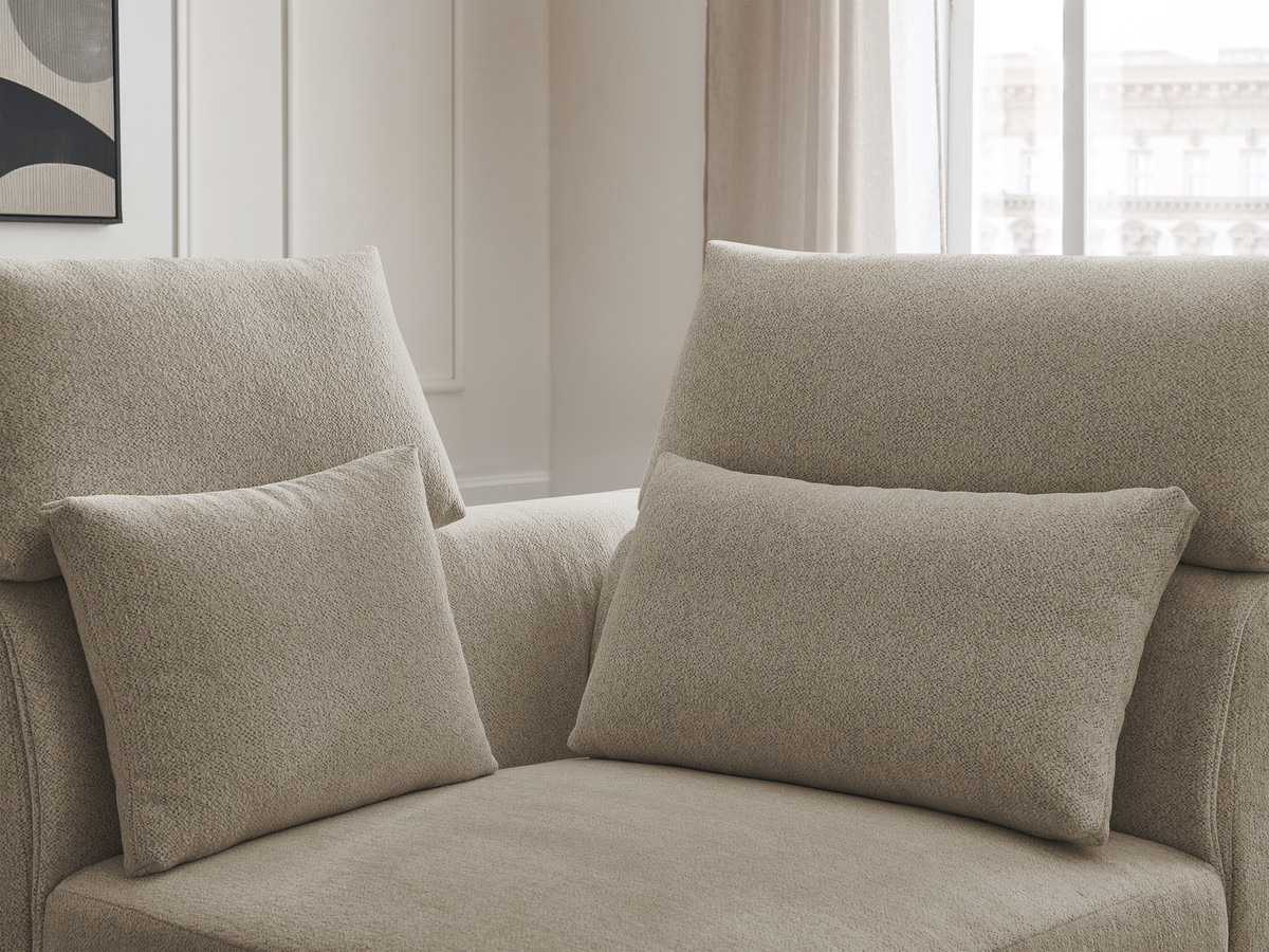 Hoekmeubel met hoofdsteun voor modulaire bank JANA in gemêleerde stof