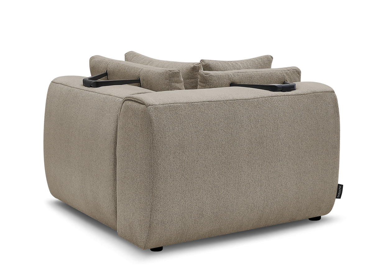 Hoekmeubel met hoofdsteun voor modulaire bank JANA in gemêleerde stof