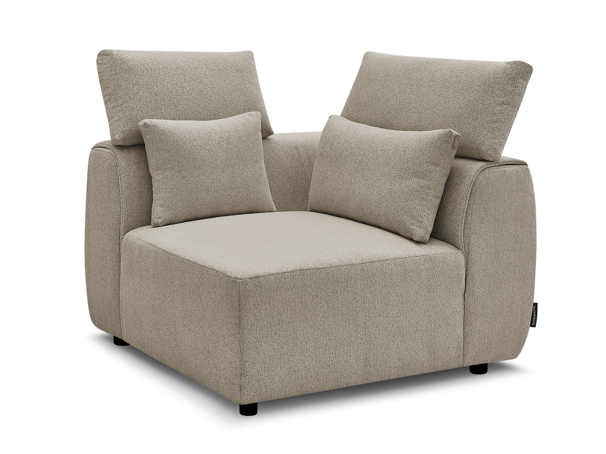 Hoekmeubel met hoofdsteun voor modulaire bank JANA in gemêleerde stof