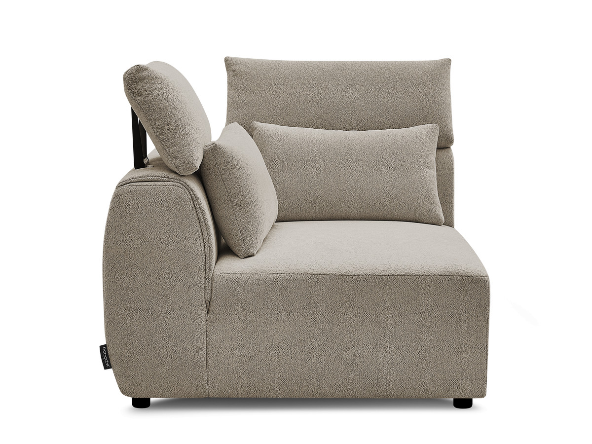 Hoekmeubel met hoofdsteun voor modulaire bank JANA in gemêleerde stof