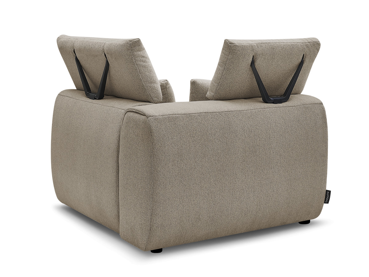 Hoekmeubel met hoofdsteun voor modulaire bank JANA in gemêleerde stof