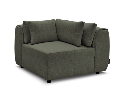 Angle avec têtière pour canapé modulable JANA tissu chiné