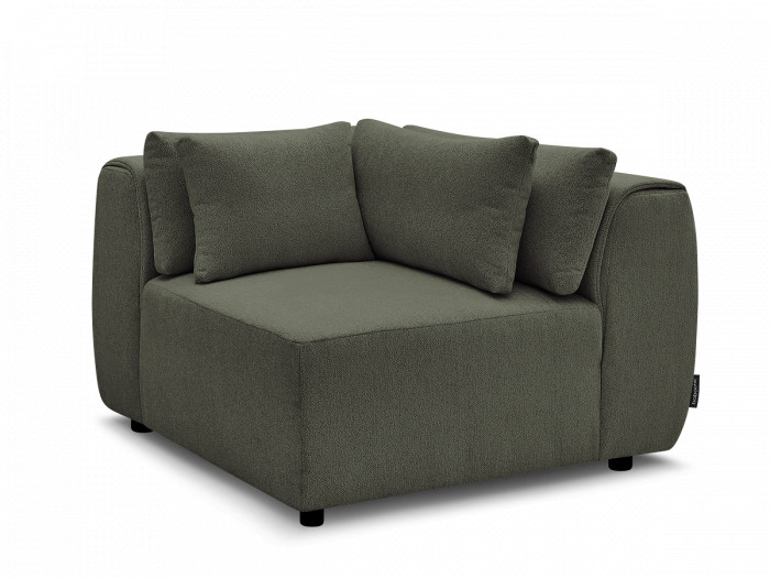 Angle avec têtière pour canapé modulable JANA tissu chiné