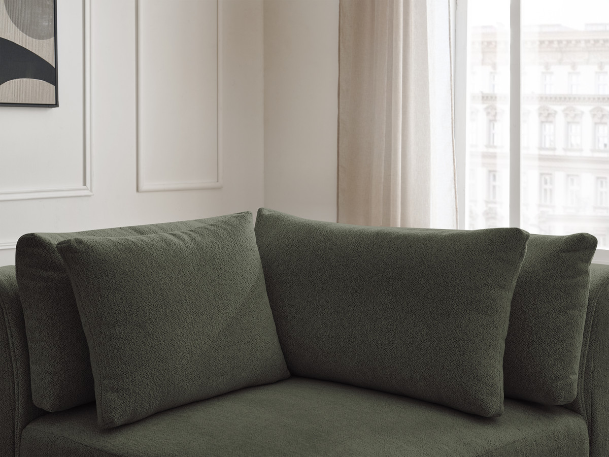 Hoekmeubel met hoofdsteun voor modulaire bank JANA in gemêleerde stof