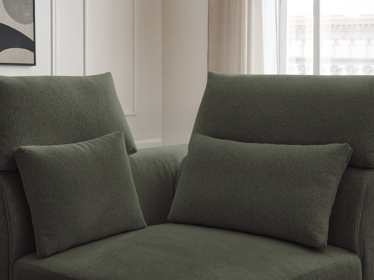 Hoekmeubel met hoofdsteun voor modulaire bank JANA in gemêleerde stof