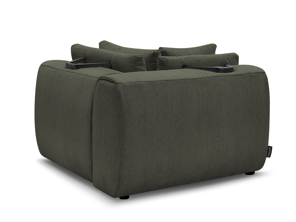 Hoekmeubel met hoofdsteun voor modulaire bank JANA in gemêleerde stof