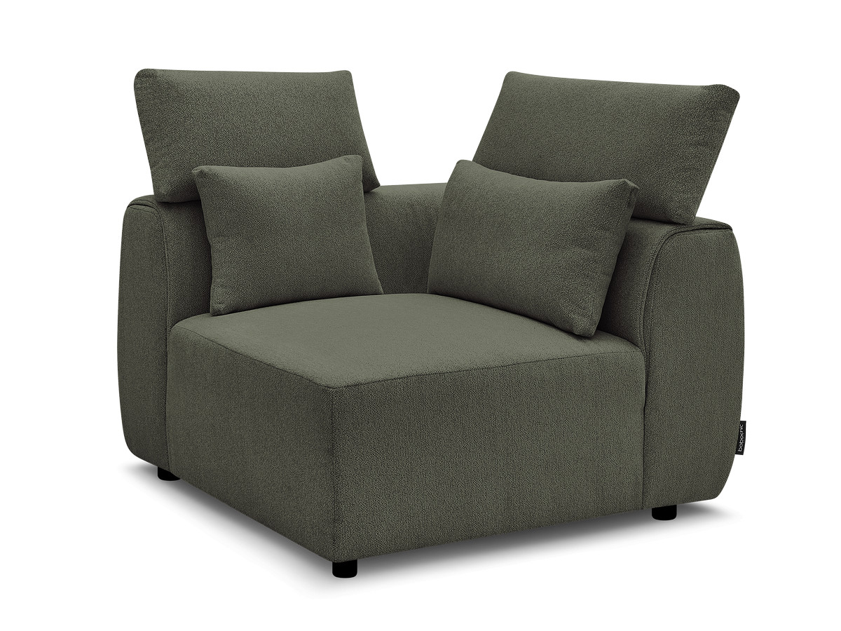 Hoekmeubel met hoofdsteun voor modulaire bank JANA in gemêleerde stof