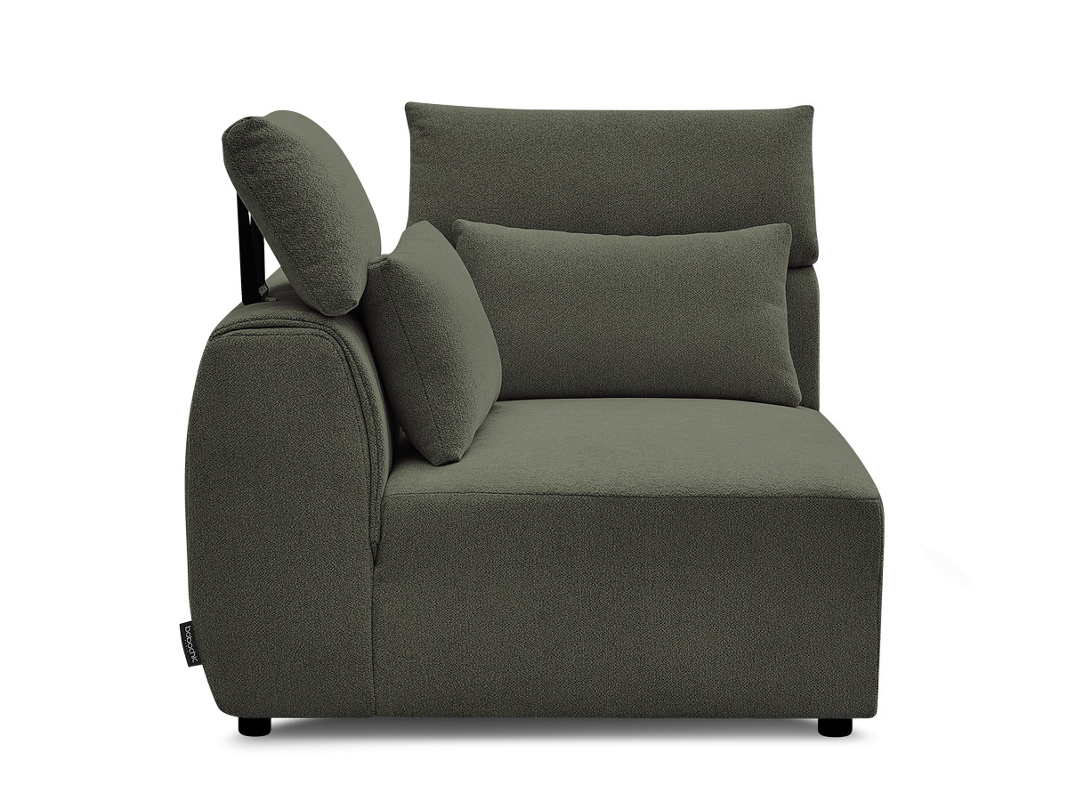 Hoekmeubel met hoofdsteun voor modulaire bank JANA in gemêleerde stof