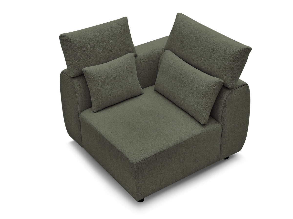 Hoekmeubel met hoofdsteun voor modulaire bank JANA in gemêleerde stof