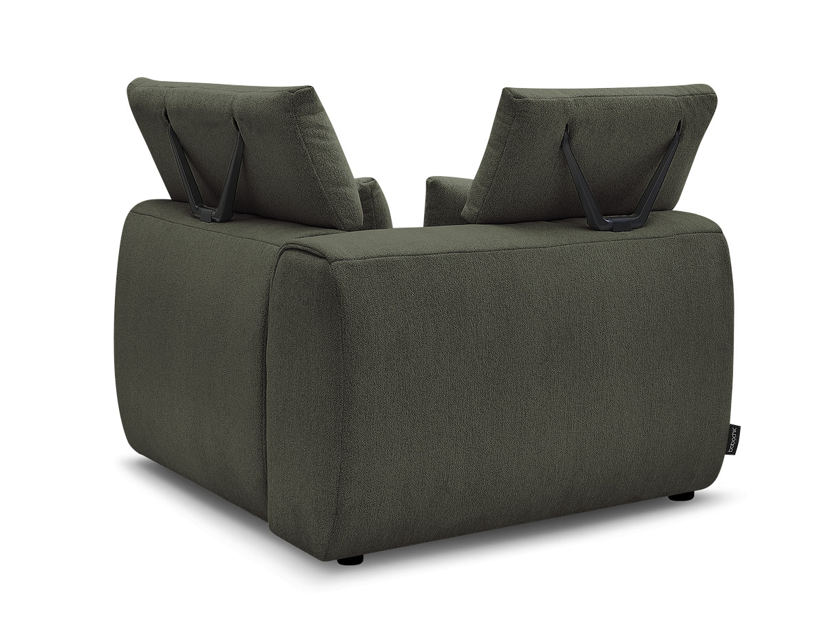 Hoekmeubel met hoofdsteun voor modulaire bank JANA in gemêleerde stof