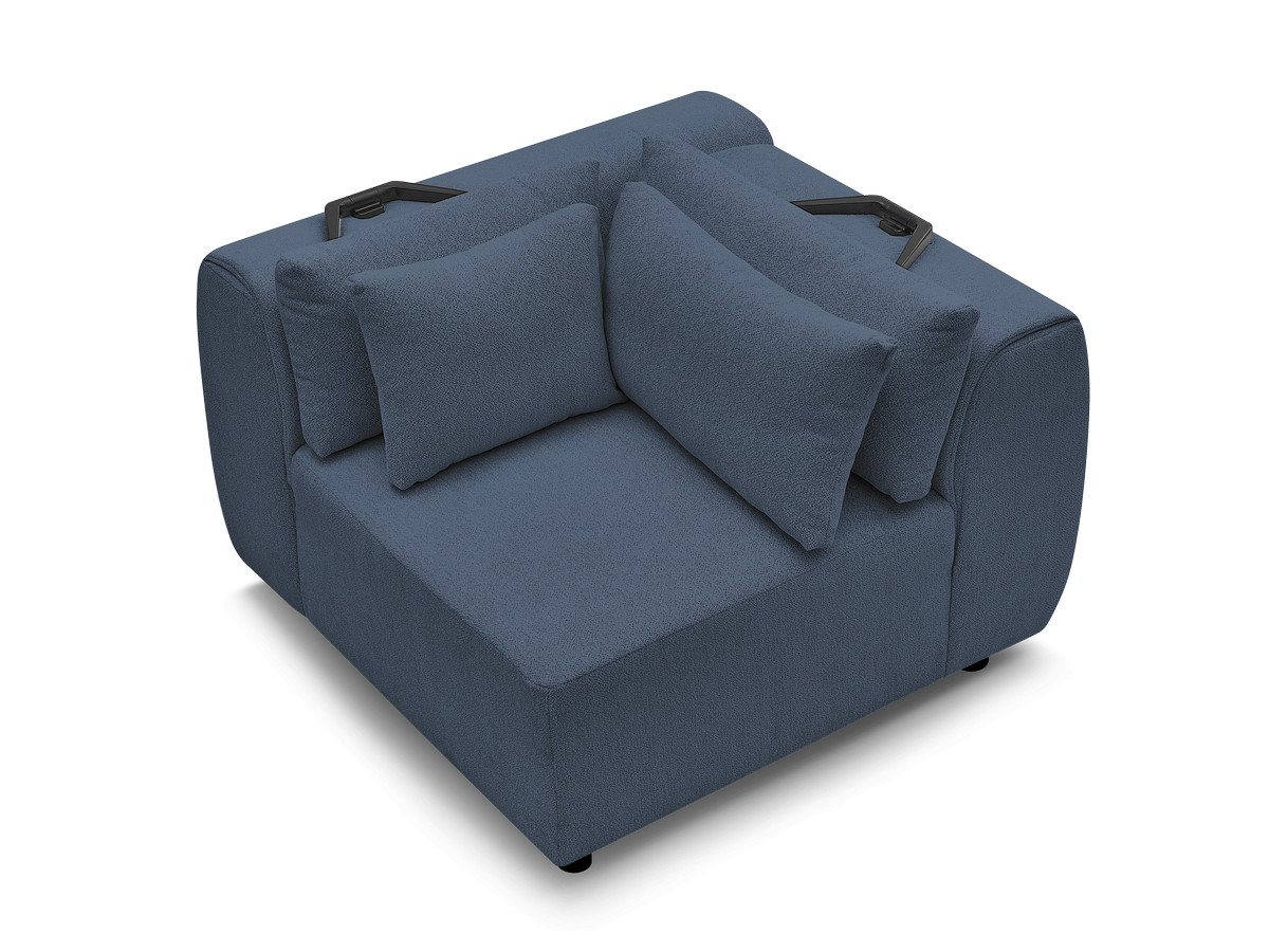 Hoekmeubel met hoofdsteun voor modulaire bank JANA in gemêleerde stof