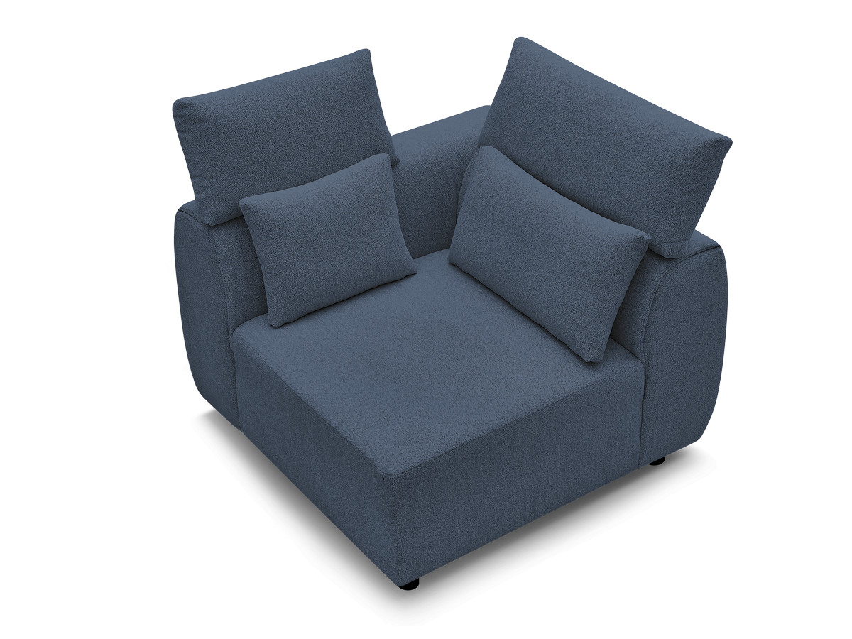 Hoekmeubel met hoofdsteun voor modulaire bank JANA in gemêleerde stof