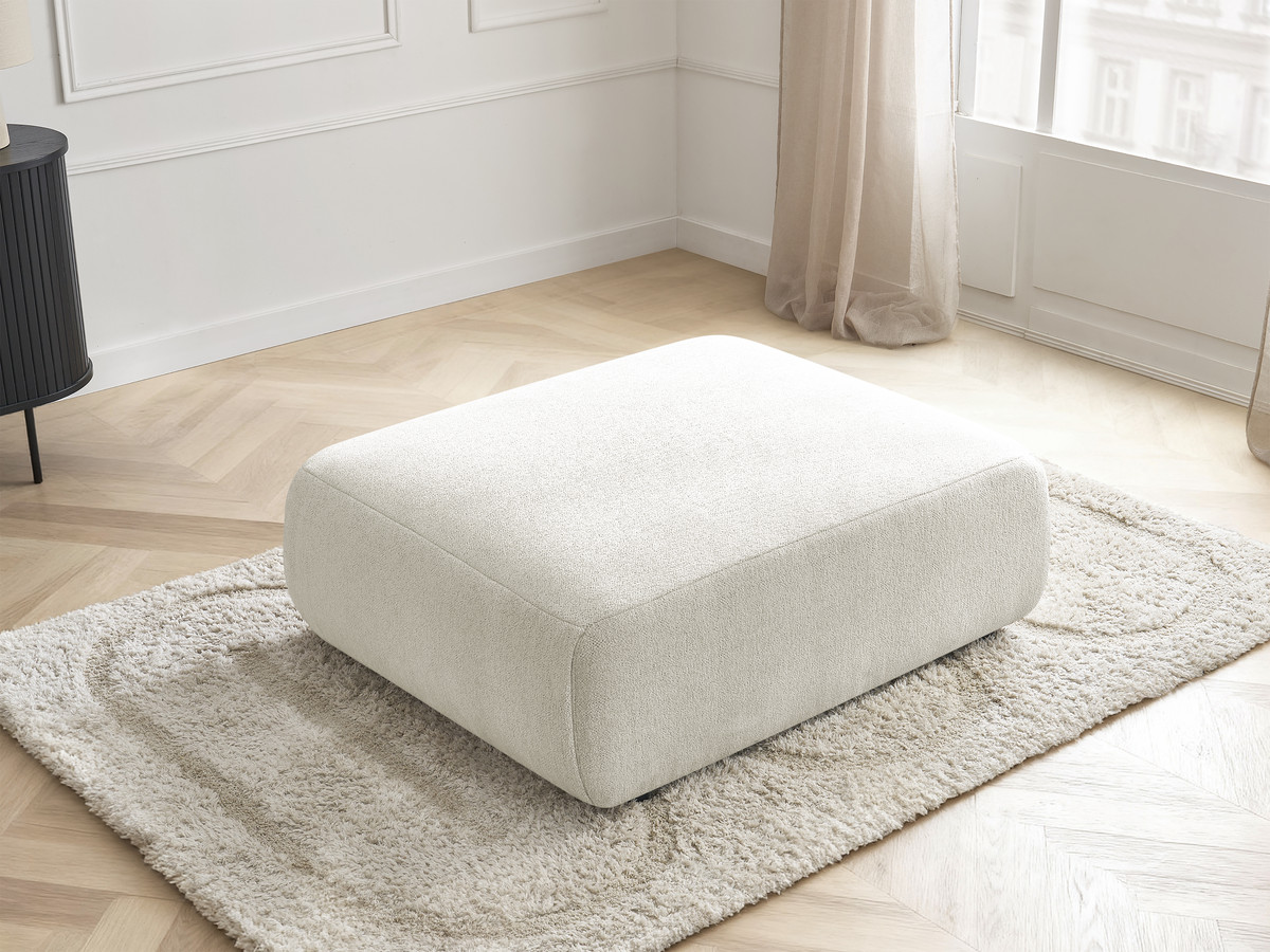 JANA grote poef in gemêleerde stof