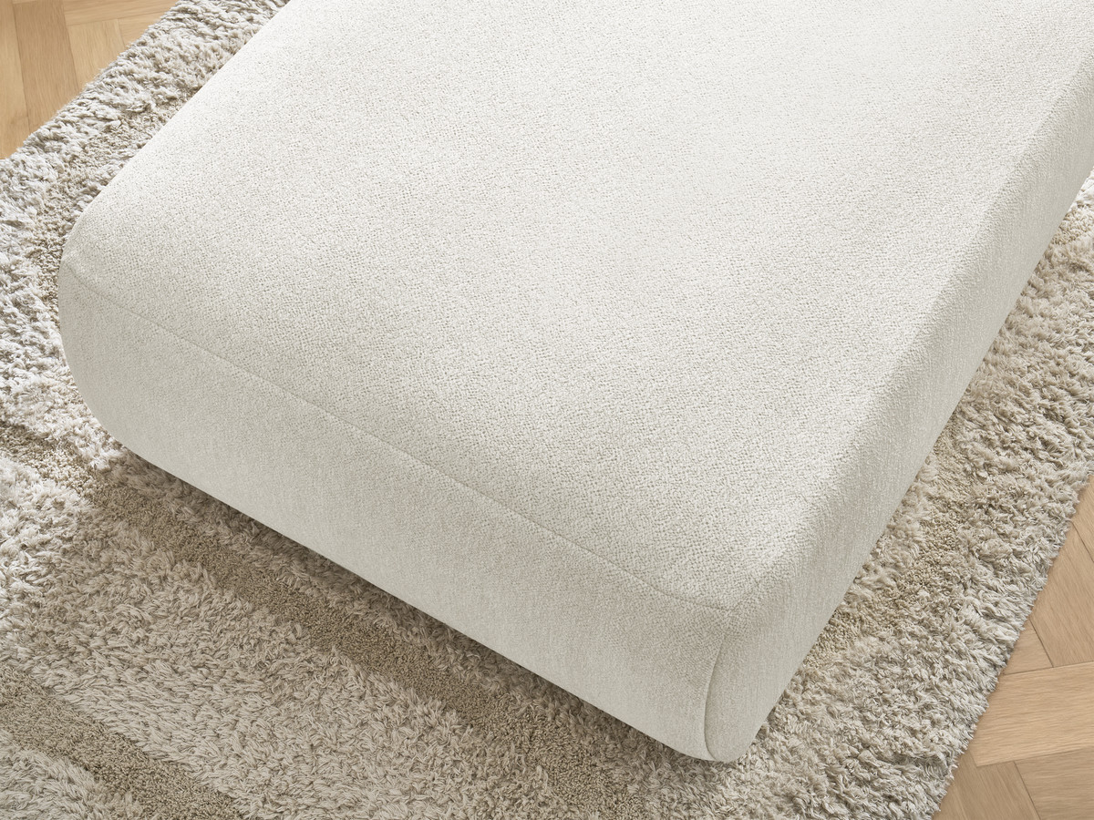 JANA grote poef in gemêleerde stof