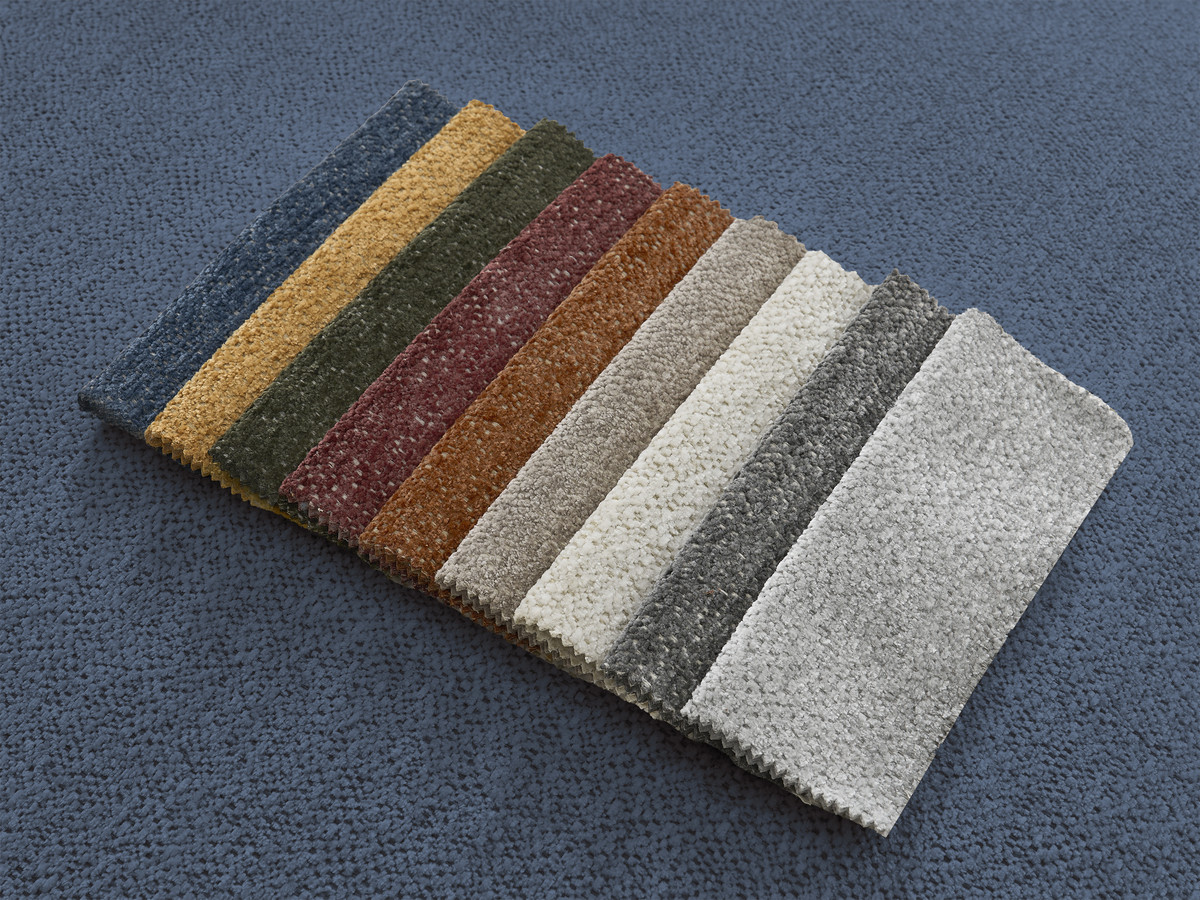 Pouf grand JANA chiné bleu — vue 4