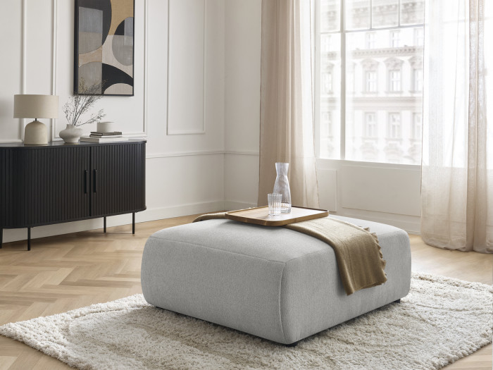 Pouf grand JANA tissu chiné