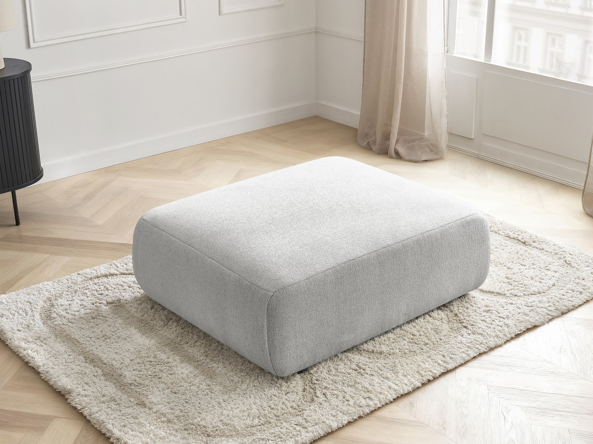 JANA grote poef in gemêleerde stof