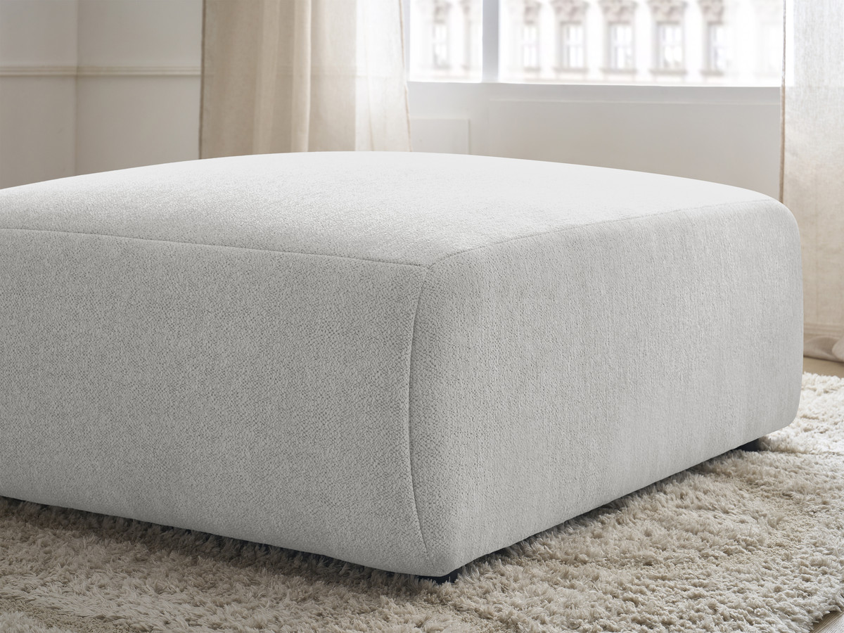 JANA grote poef in gemêleerde stof