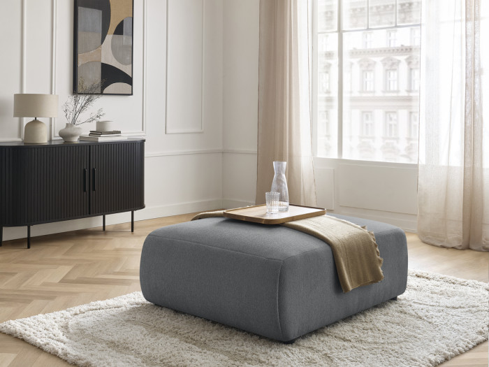 Pouf grand JANA tissu chiné