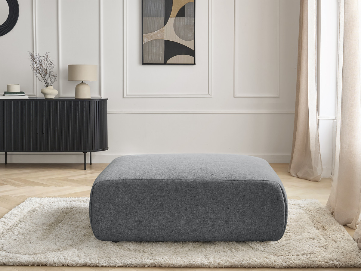 Pouf grand JANA chiné gris foncé — vue 5