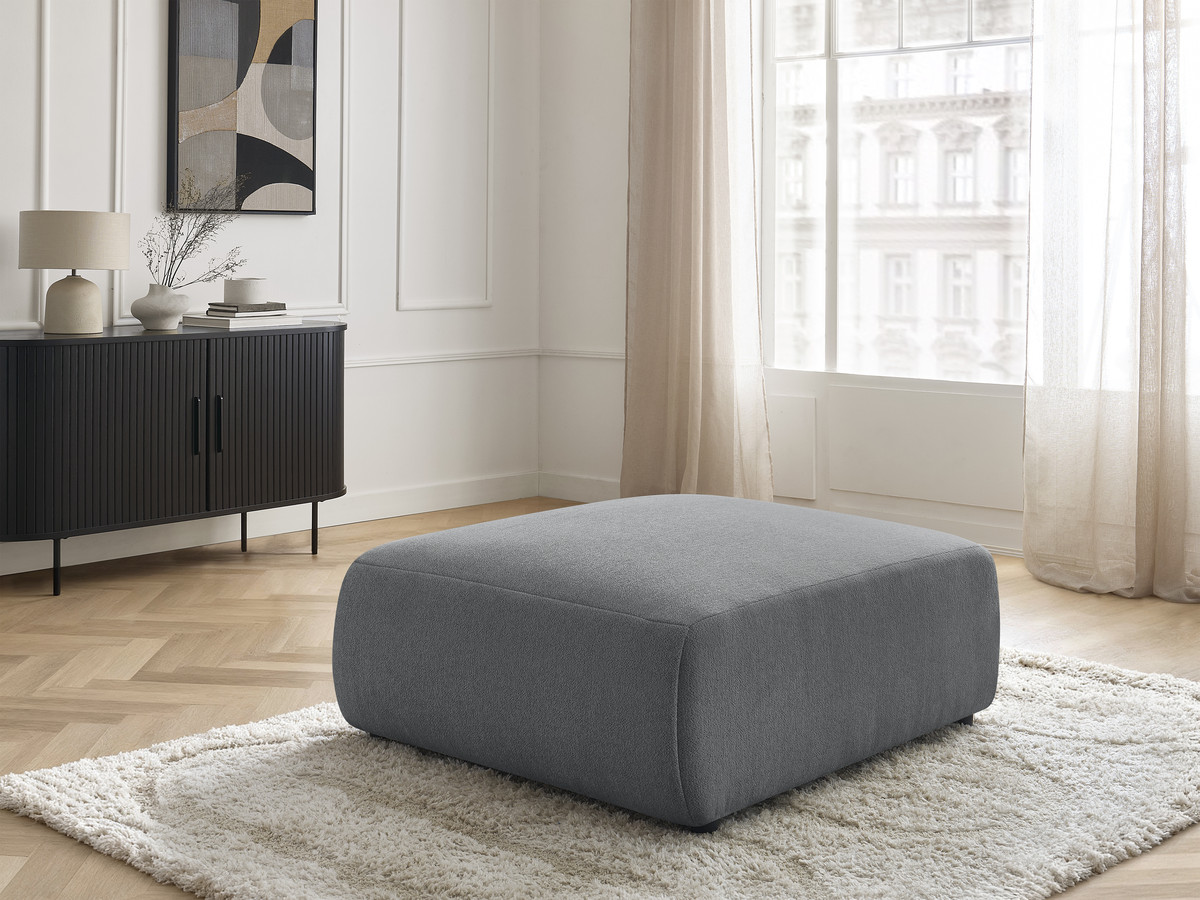 Pouf grand JANA chiné gris foncé — vue 6