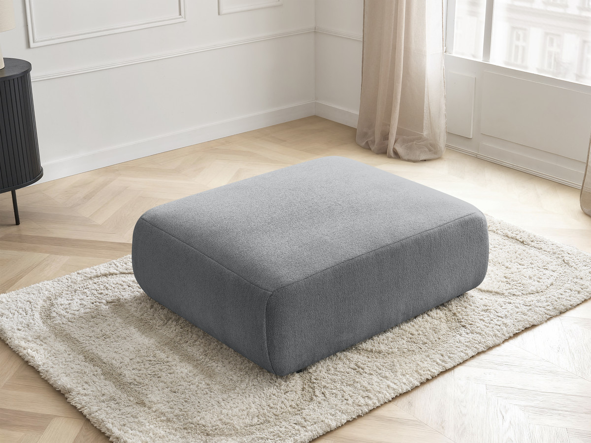 JANA grote poef in gemêleerde stof