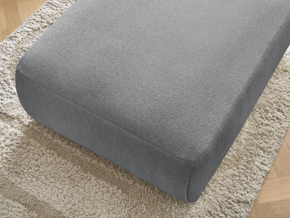 JANA grote poef in gemêleerde stof