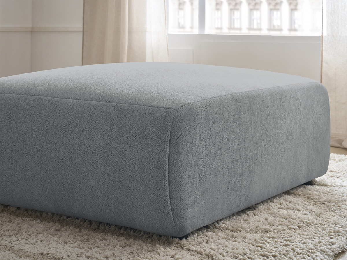 JANA grote poef in gemêleerde stof