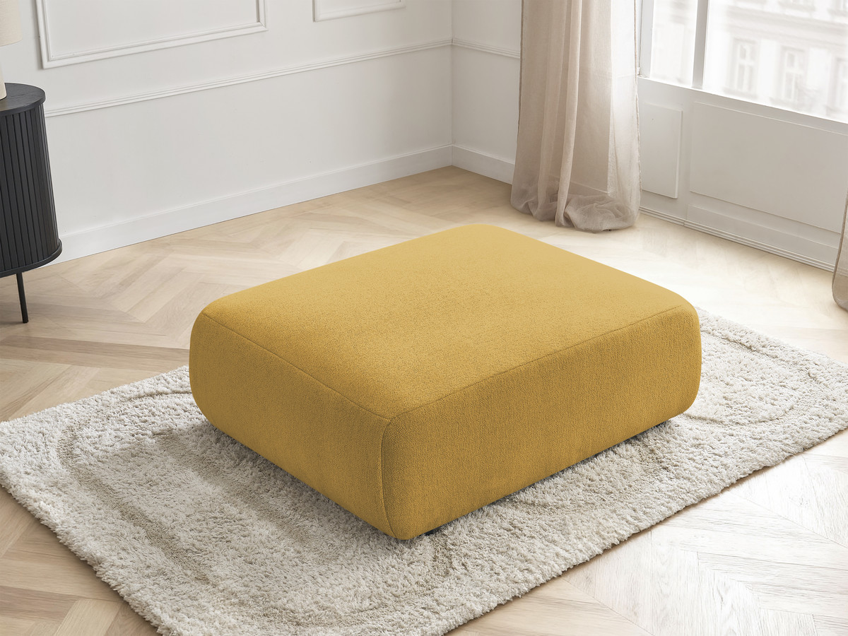 JANA grote poef in gemêleerde stof