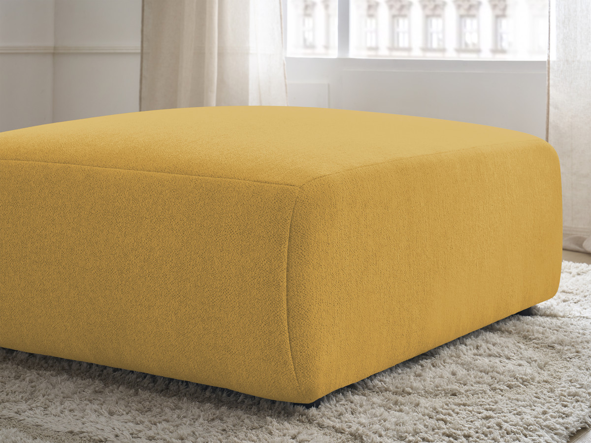 JANA grote poef in gemêleerde stof