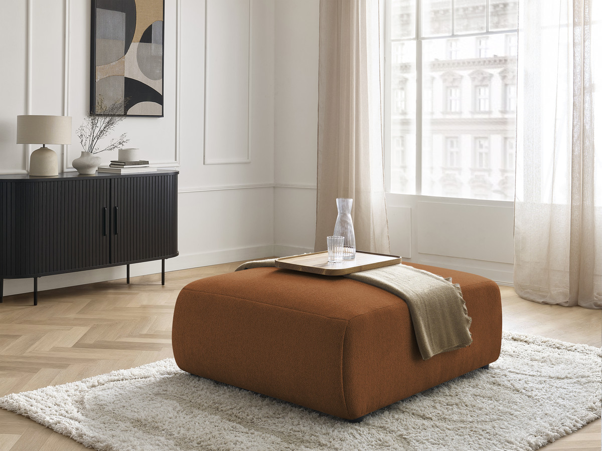 Pouf grand JANA tissu chiné