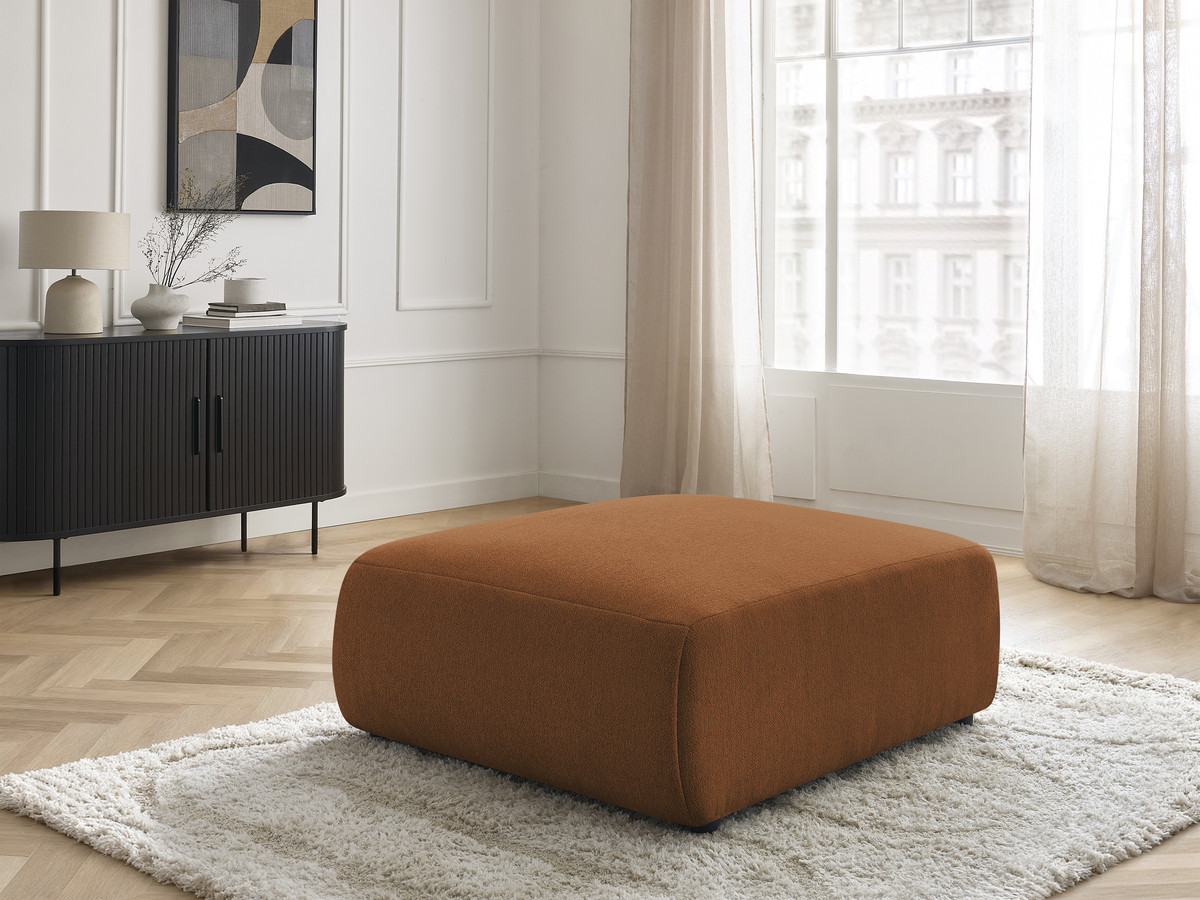 Pouf grand JANA chiné orange — vue 6