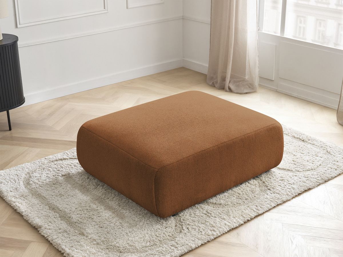 JANA grote poef in gemêleerde stof