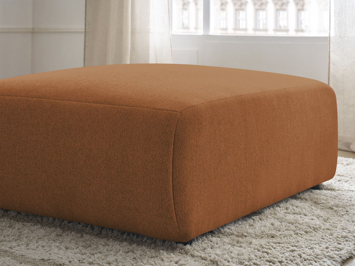 JANA grote poef in gemêleerde stof